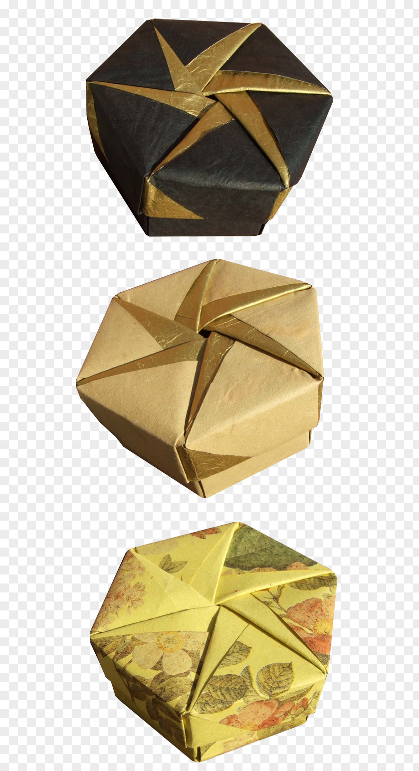 Origami Label Paper Modular Box PNG