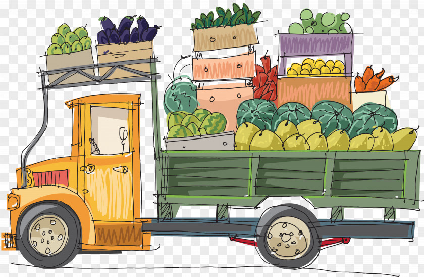 Pickup Truck Fruit Car Vegetable PNG