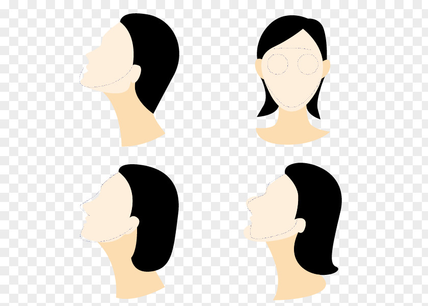 Vector Human Face Different Angles Euclidean Angle Clip Art PNG