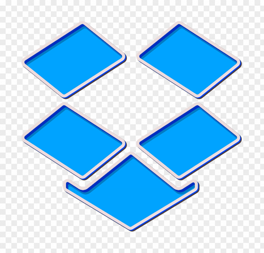 Cobalt Blue Electric Dropbox Icon Social Media Logos PNG