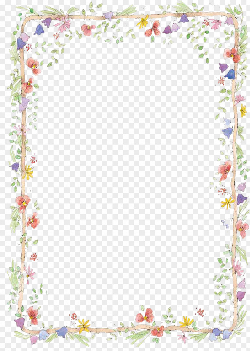 Free To Pull Hand Painted Small Fresh Borders Border Flowers Clip Art PNG