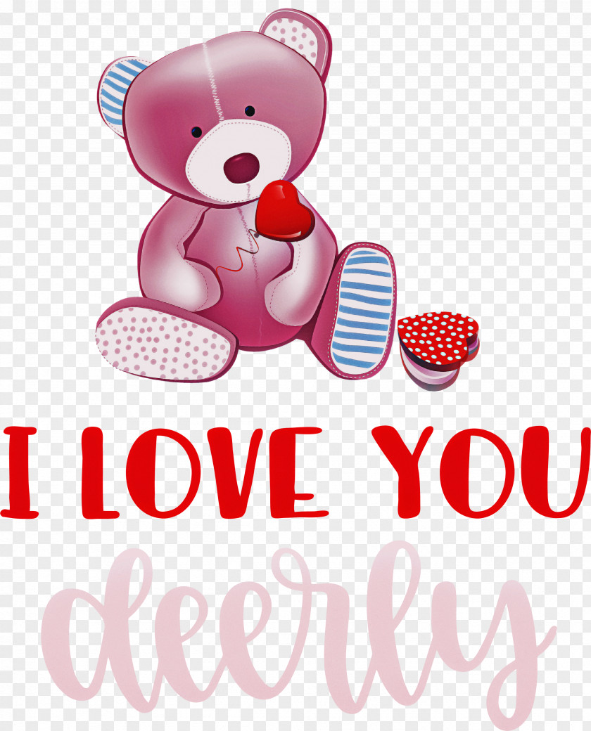 I Love You Deerly Valentines Day Quotes Message PNG