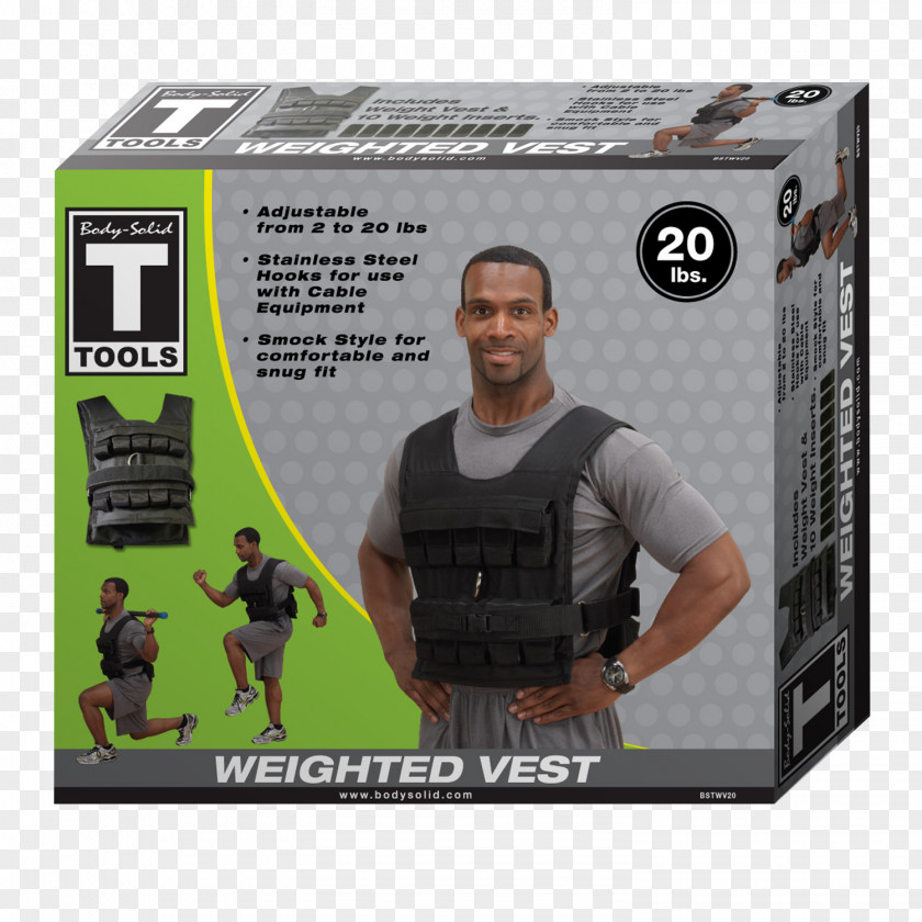 Weighted Clothing Gilets Weight Training Exercise Equipment Body-Solid, Inc. PNG