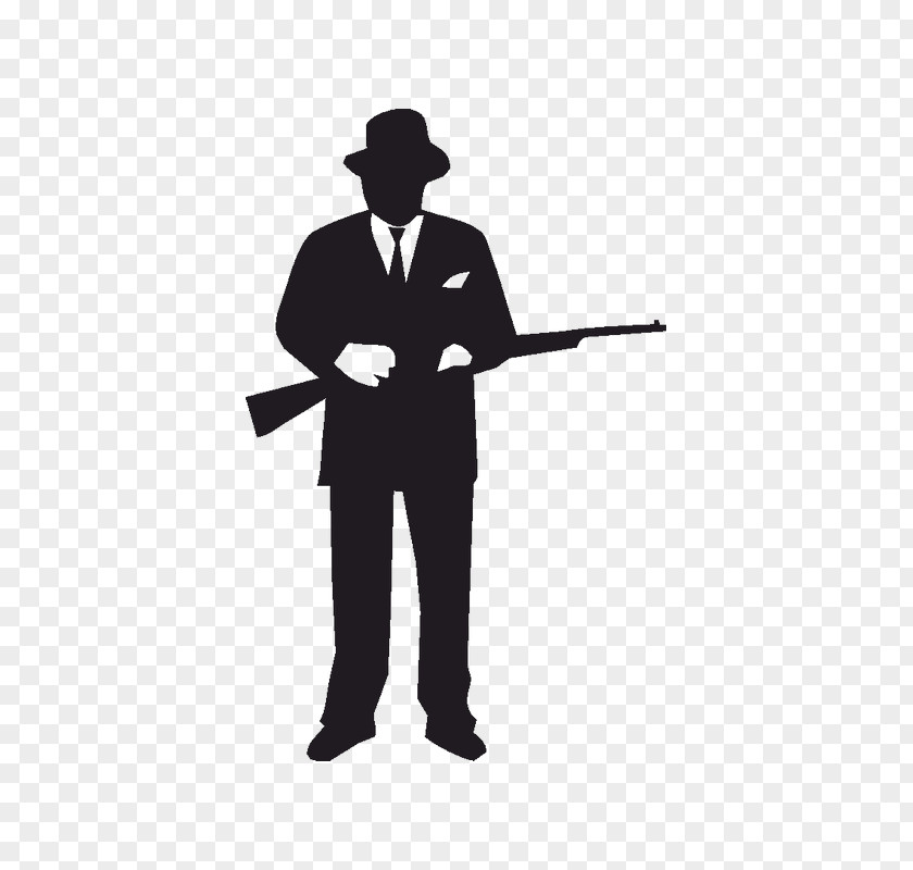 Silhouette Gangster Clip Art PNG