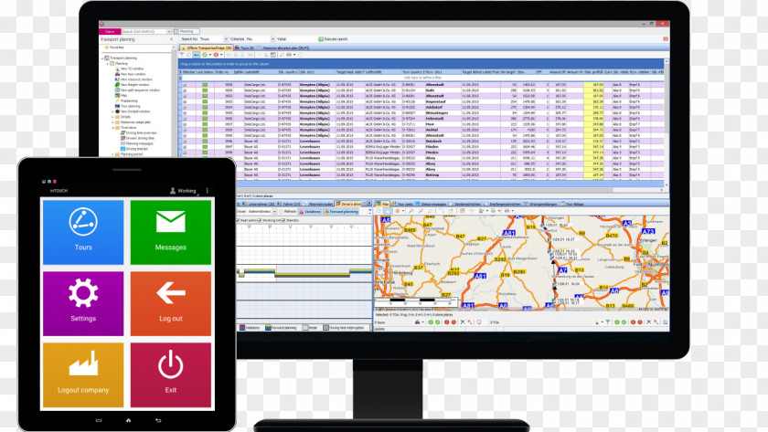 Android Computer Software Transportation Management System PNG