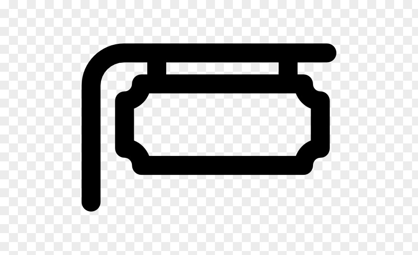 Black And White Rectangle Sign PNG