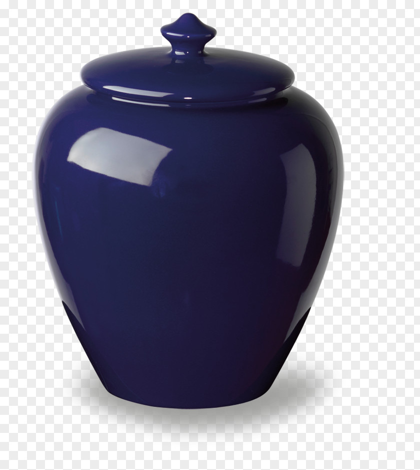 Design Ceramic Urn Cobalt Blue Lid PNG