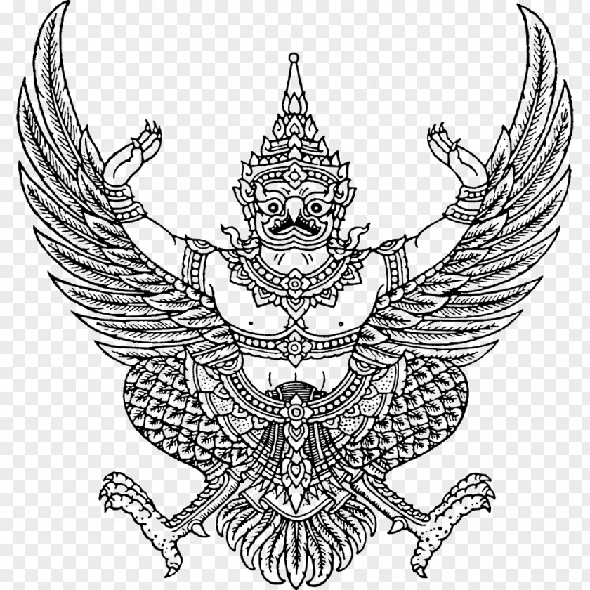 Emblem Of Thailand Garuda National Coat Arms PNG