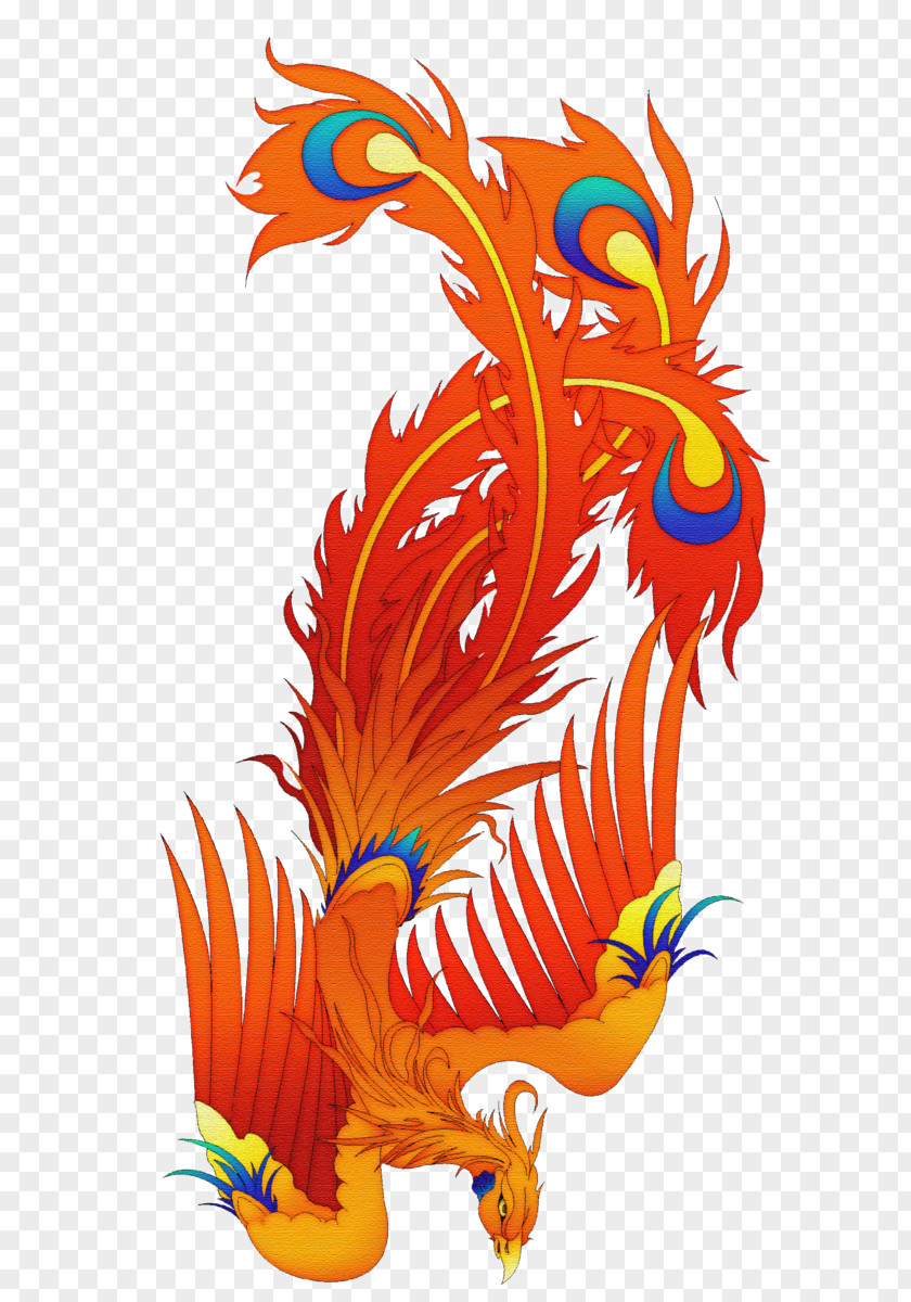 New Chinese Typesetting Design Fenghuang Phoenix Tattoo PNG