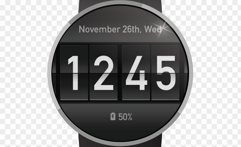 Android Wear OS Flip Clock Samsung Gear 2 PNG