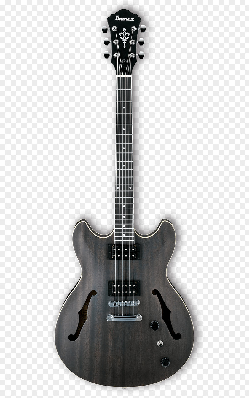 Artcore AS53-TKF Transparent Black Flat Archtop GuitarElectric Guitar Ibanez Series Semi-acoustic PNG