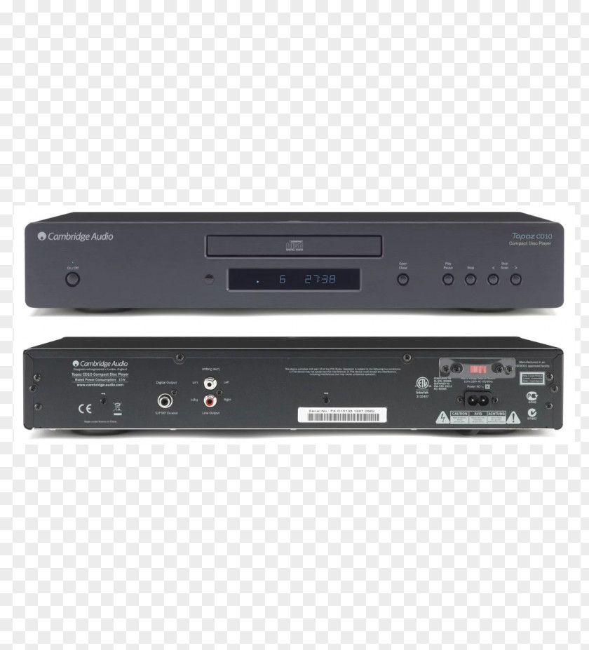 Cambridge CD Player Audio Digital-to-analog Converter Compact Disc PNG