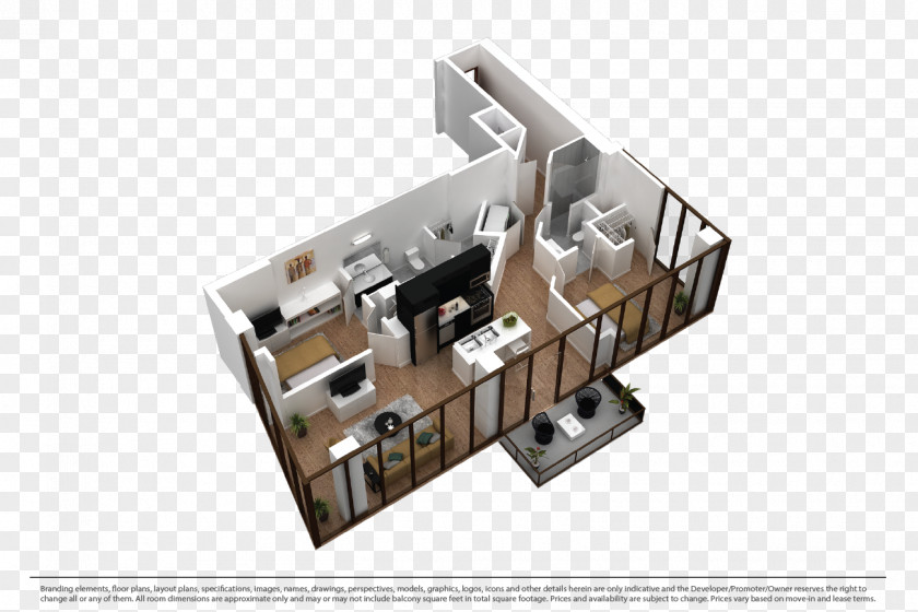 House 8th+Hope 3D Floor Plan Apartment PNG