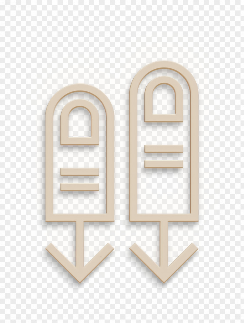 Number Symbol Down Icon Fingers Gesture PNG