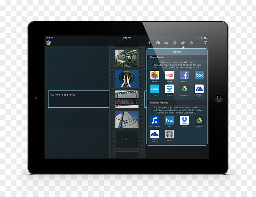 Ipad Pinnacle Studio Systems Video Editing Software IMovie PNG