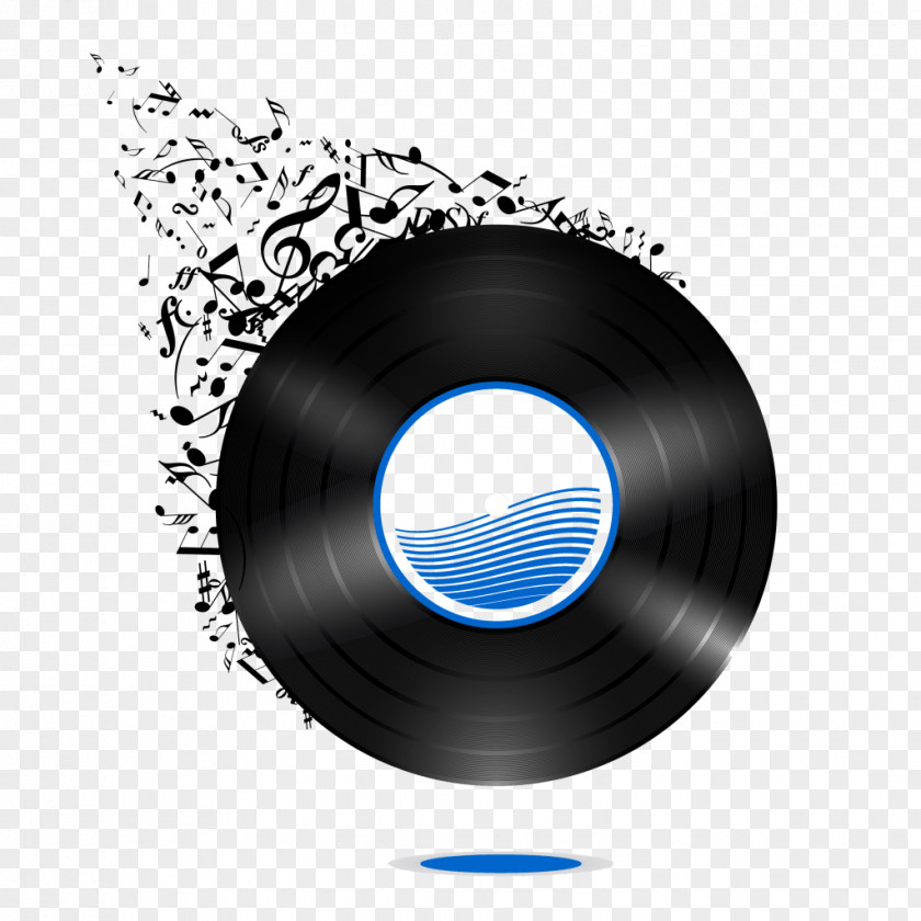 Musical Note Phonograph Record PNG