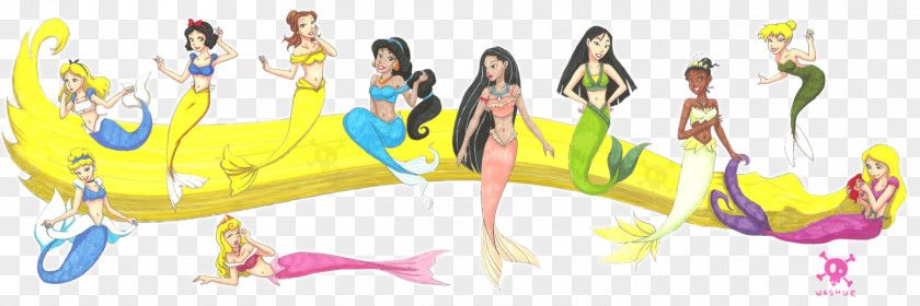 Mermaid Ariel Belle Rapunzel Disney Princess PNG