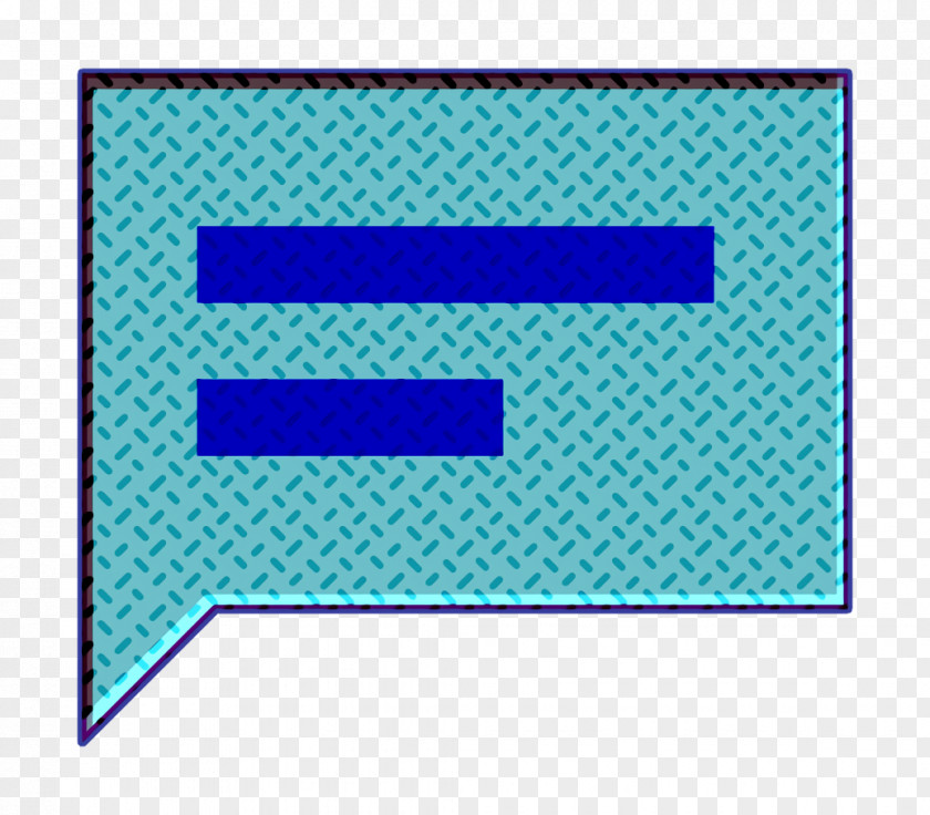 Rectangle Teal Bubble Icon Chat Communication PNG