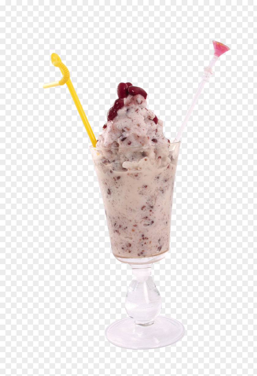 Red Bean Milk Smoothie Ice Cream Milkshake Sundae PNG