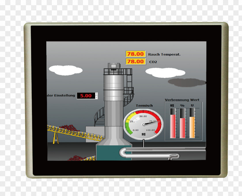 Computer SCADA Automation Panel PC Industrial PNG