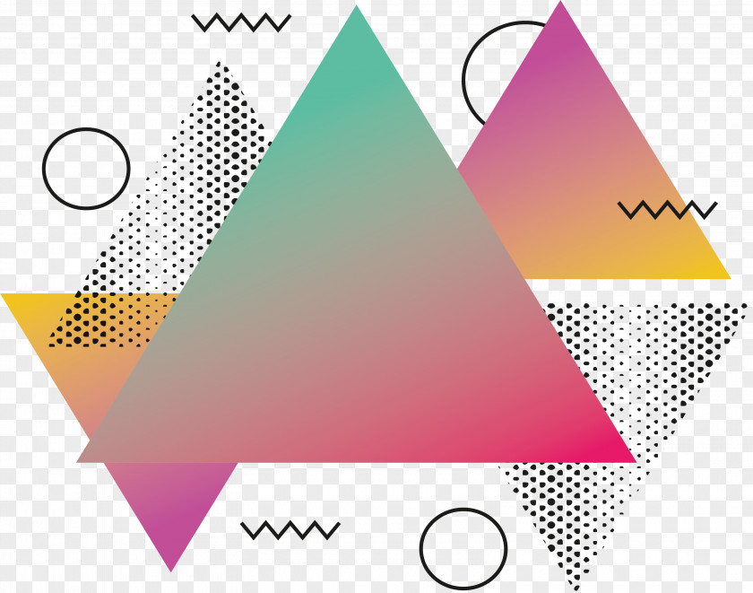 Pink Abstract Triangle Abstraction PNG