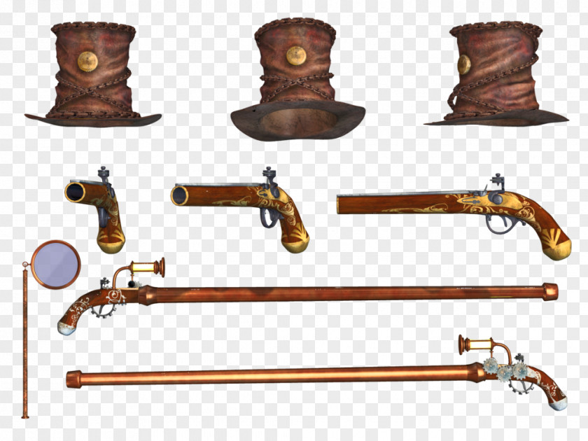 Steampunk Hat 3D Rendering Computer Graphics Deadlands PNG