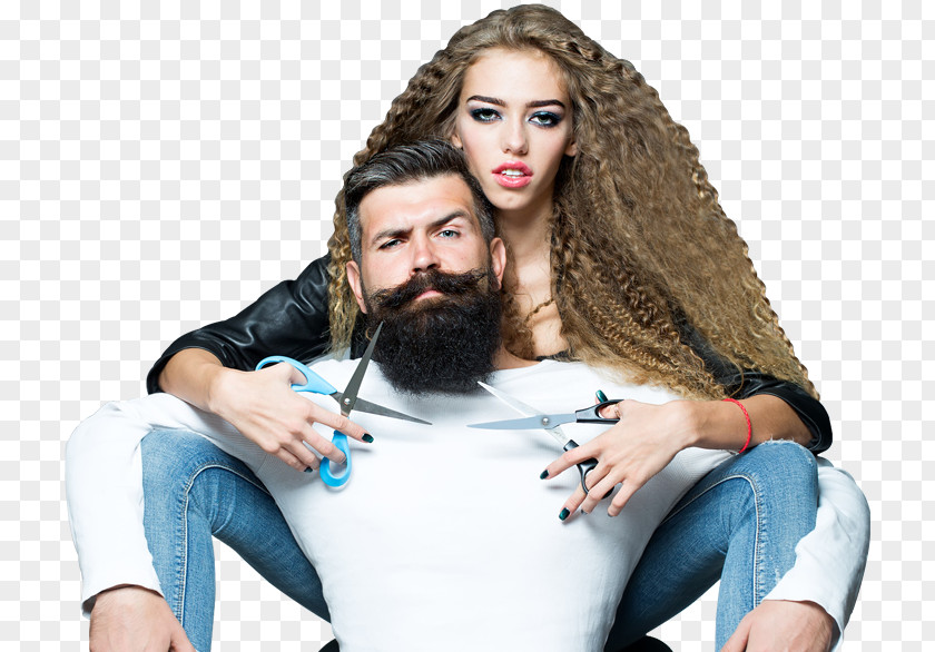 Beard Moustache Long Hair Barber Man PNG