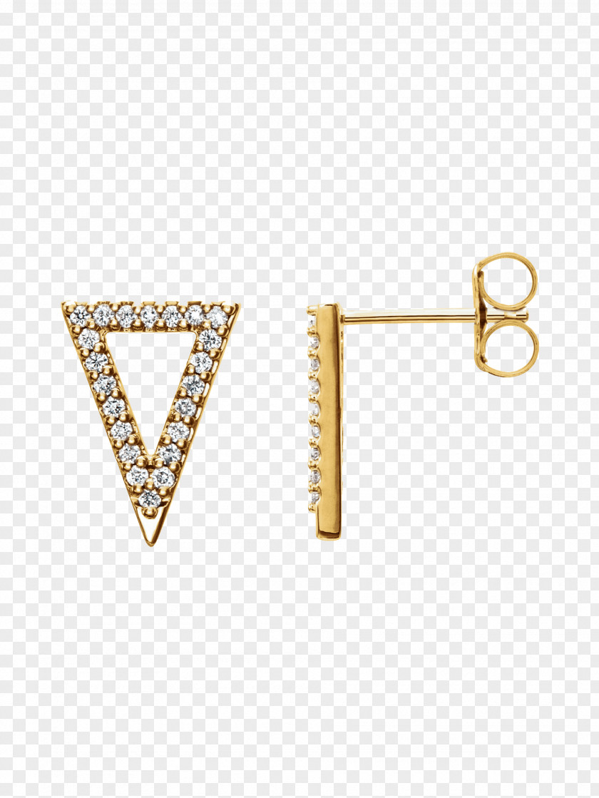 Diamond Triangular Pieces Earring Jewellery Moissanite Gold PNG