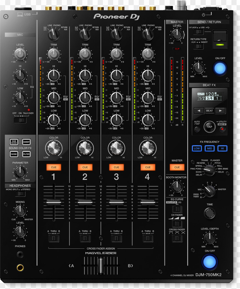 DJM DJ Mixer Pioneer Disc Jockey Audio Mixers PNG