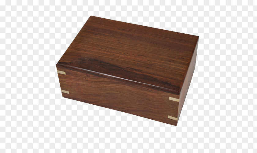 Hexagonal Box Wooden Urn Wood Stain PNG