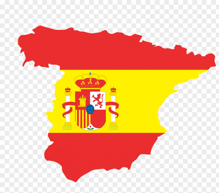 Vector Map Flag Of Spain Europe Illustration PNG