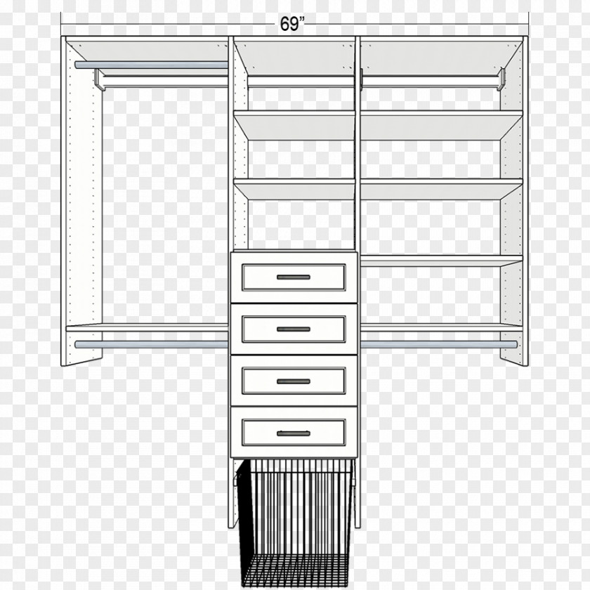 Adjustable Shelving Line Angle PNG