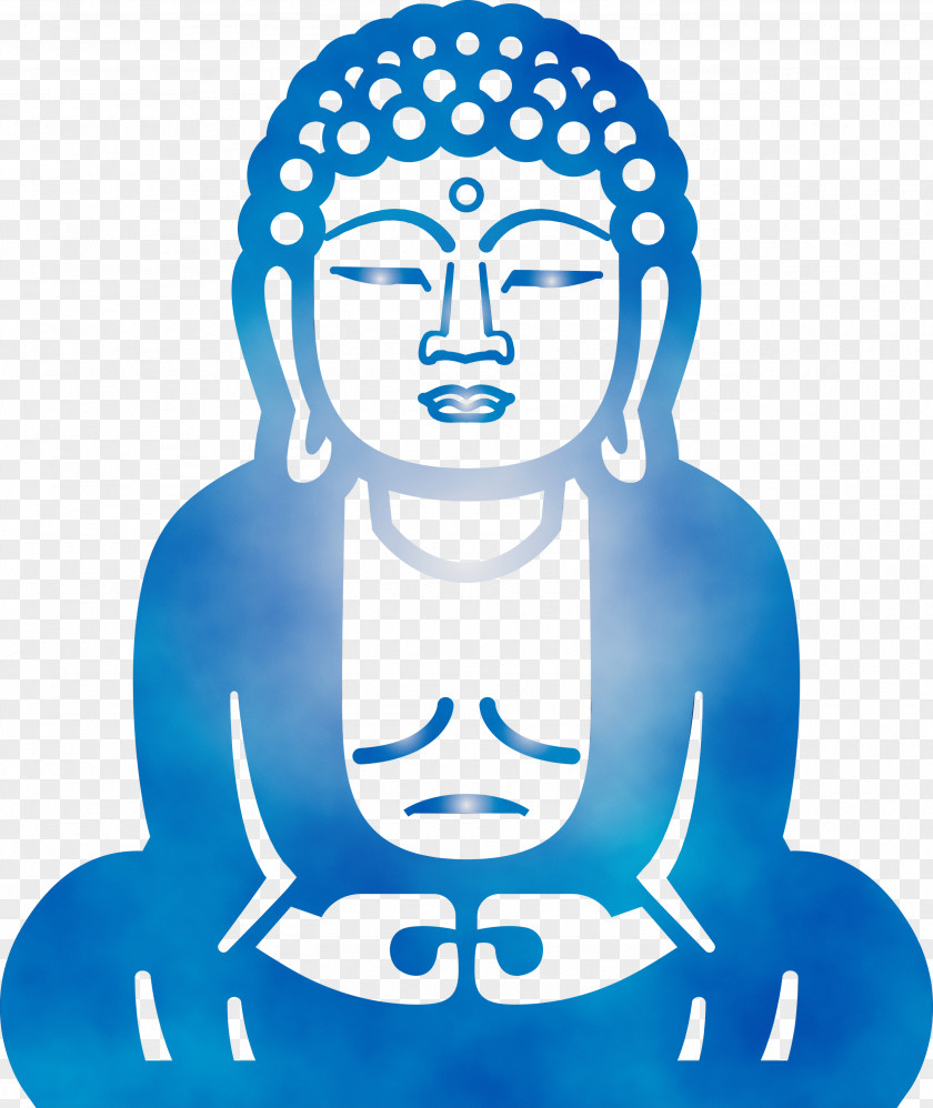 Blue Head Meditation PNG