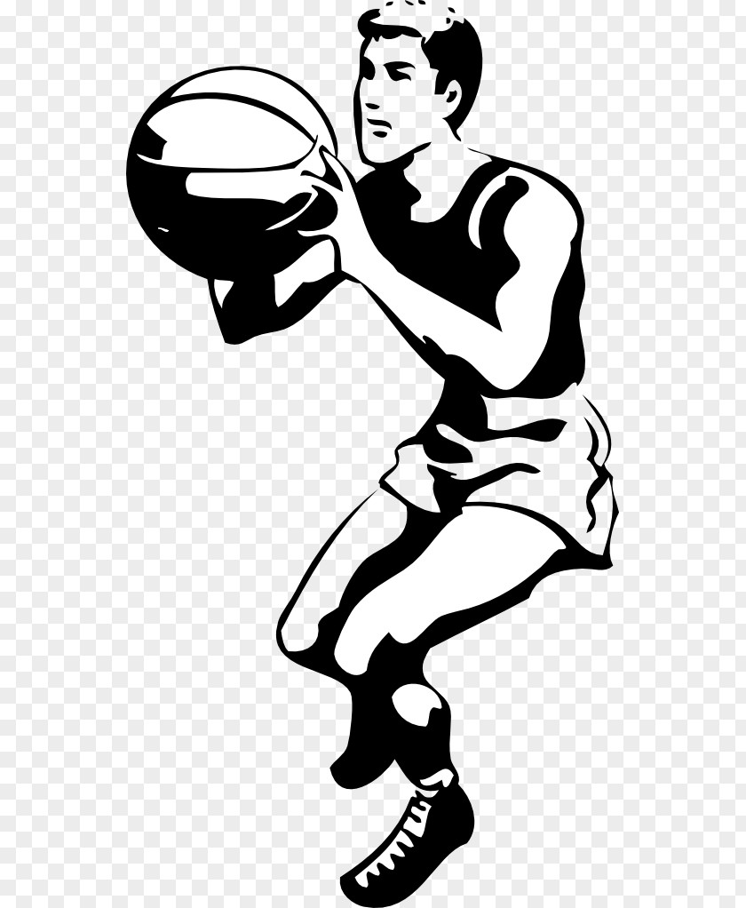 Free Basketball Graphics Black And White Slam Dunk Clip Art PNG