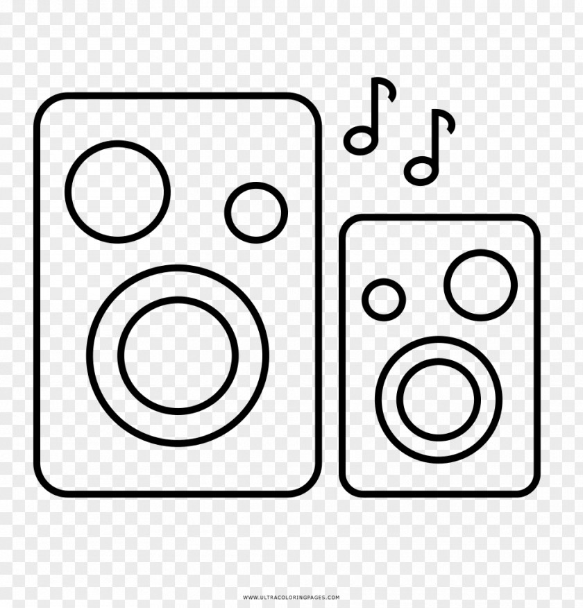 Painting Drawing Loudspeaker Coloring Book Black And White Line Art PNG