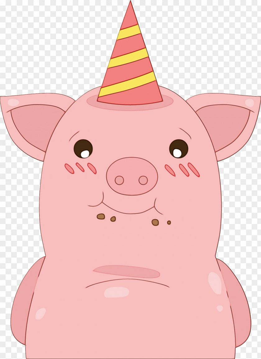 Pig Clip Art Party Hat Illustration Snout PNG