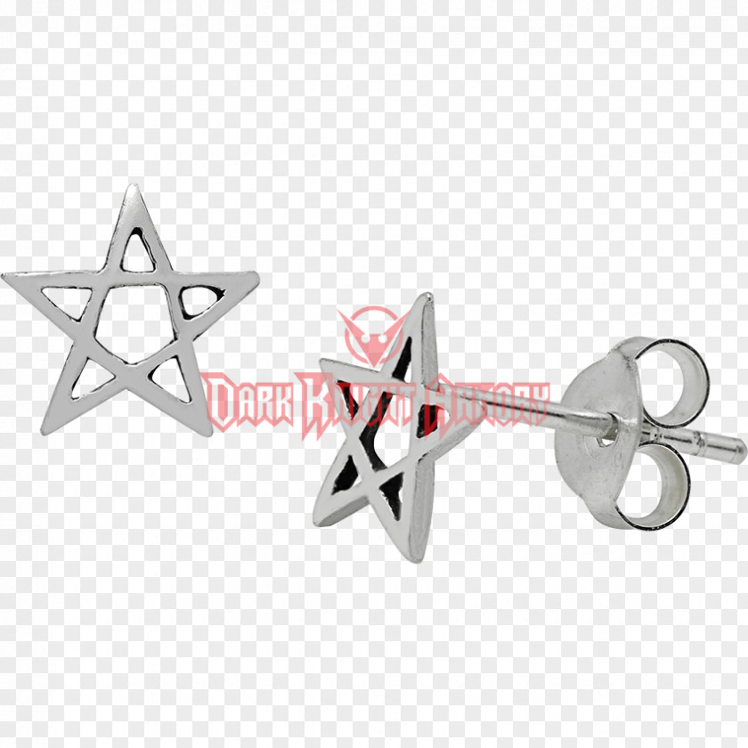 Silver Earring Pentagram Sterling Jewellery PNG