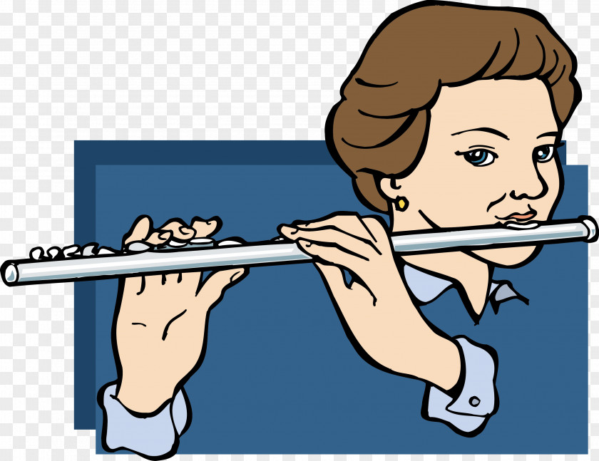A Woman Who Plays The Flute Clip Art PNG