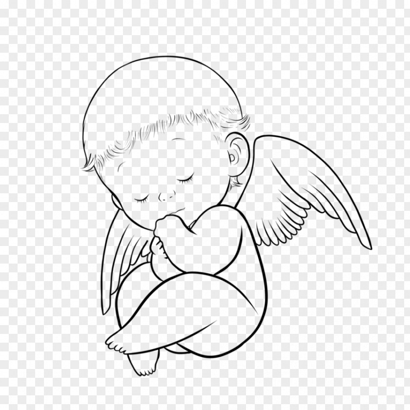 Kid Praying Tattoo Drawing Angel Infant Child PNG