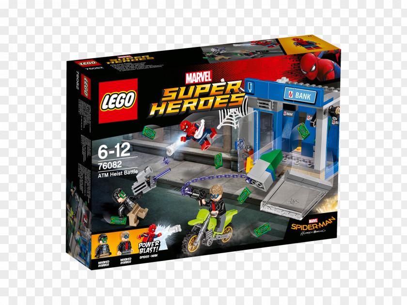 Spider-man Lego Marvel Super Heroes Spider-Man LEGO 76082 ATM Heist Battle Superhero PNG
