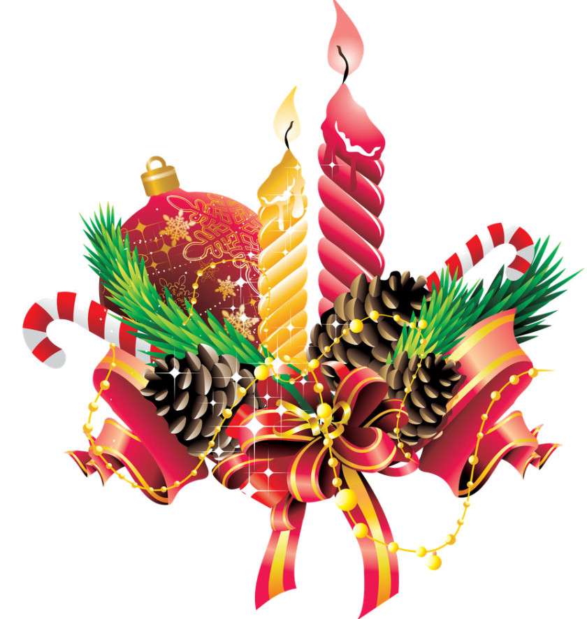 Candle Christmas Ornament Day New Year Party PNG