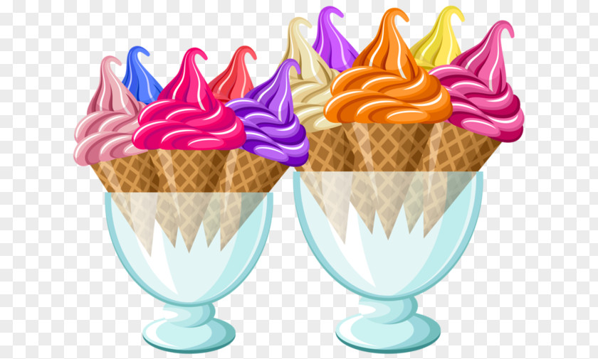 Ice Cream Sundae Cones Tart Frozen Yogurt PNG