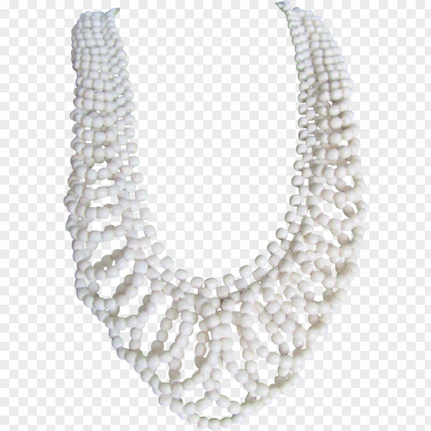 White Lace Jewellery Necklace Silver Clothing Accessories Pearl PNG
