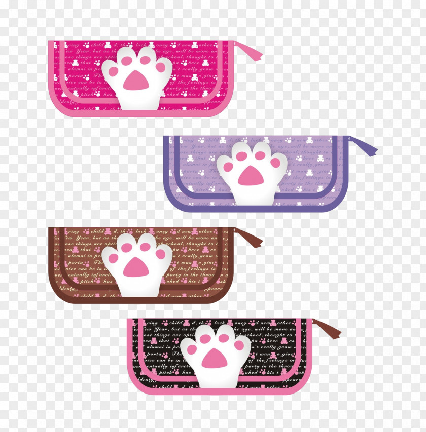 Bear Paw Print Pattern Pencil Bags Claw Clip Art PNG
