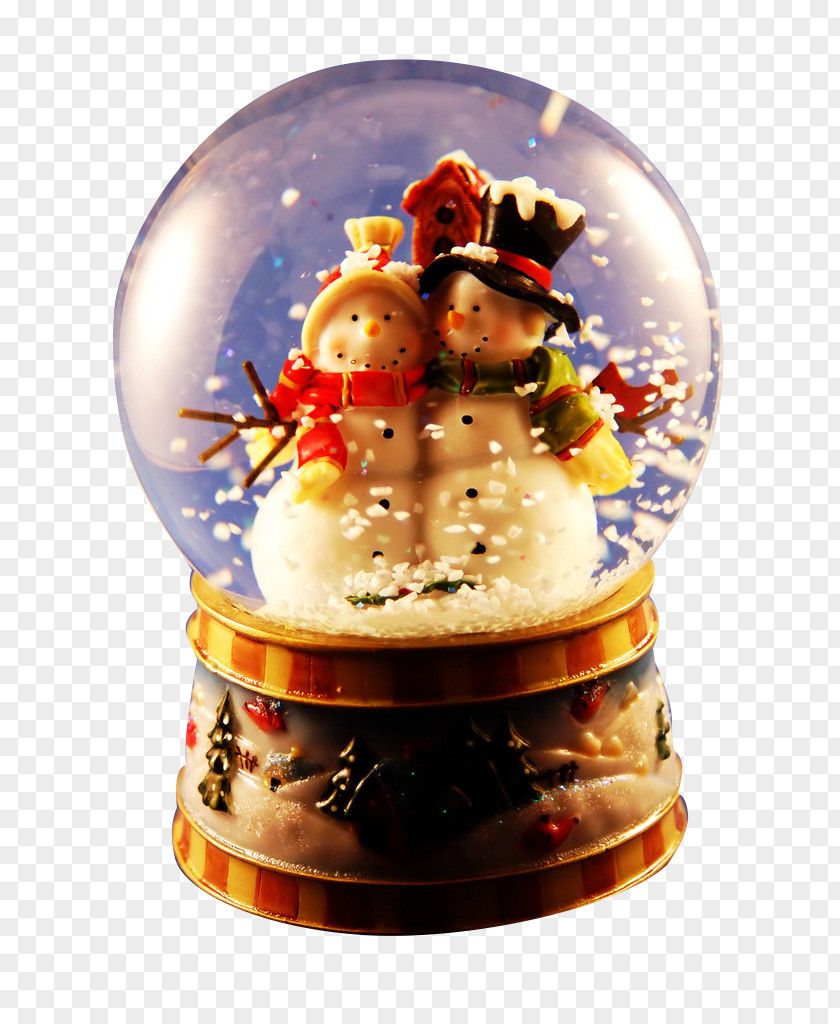 Crystal Snowman Christmas Ornament Ball Snow Globes PNG