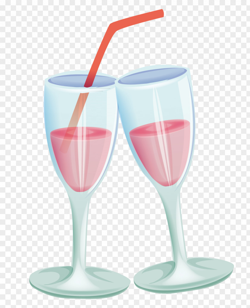 Girlfriends Tea Wine Glass Adobe Illustrator PNG