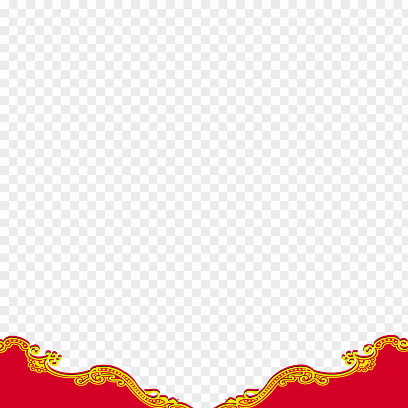 Red Festive Pattern Edge PNG