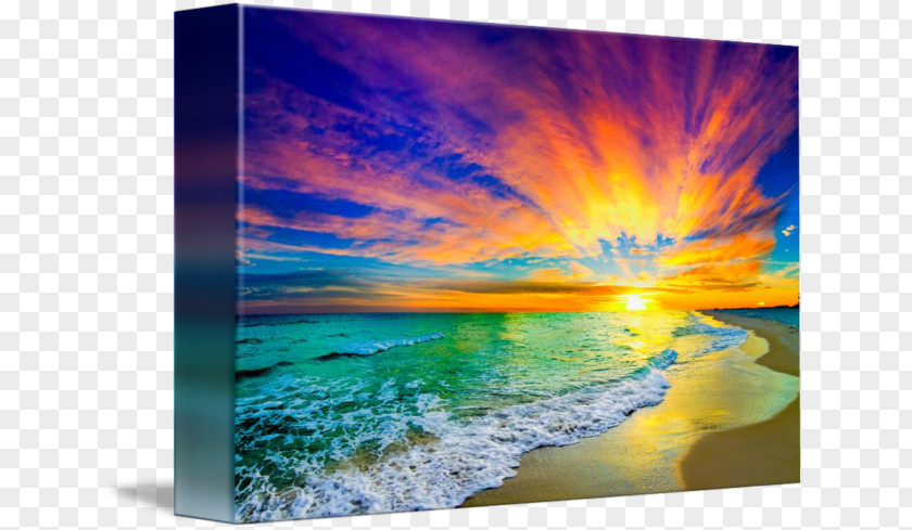 Sunset Beach Painting Paint By Number Afterglow PNG