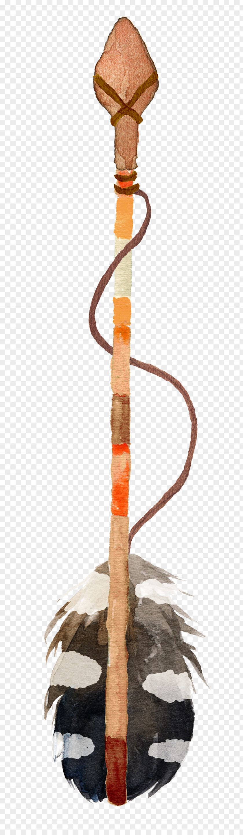 Watercolor Painting Stone Spear Javelin Arrow PNG