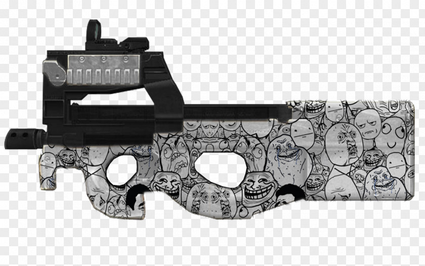 Weapon Point Blank Firearm FN P90 Gun PNG